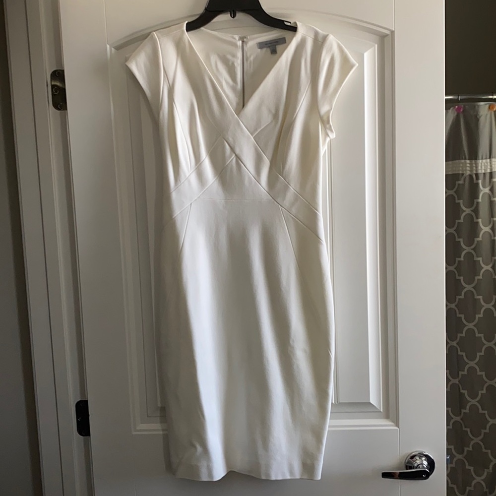 White dress with full zipper